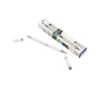 Wedo 2617000 Tablet-Pen 3 for All | Penna stilo con punta disco, penna a sfera e punta touch, versatile, per lavorare con precisione sul tablet, mina blu, bianco