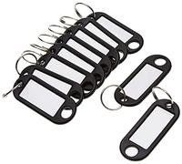 WEDO 262 101801 - Targhetta per portachiavi, 10 pezzi, colore: Nero