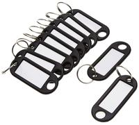 WEDO 262 101801 - Targhetta per portachiavi, 10 pezzi, colore: Nero