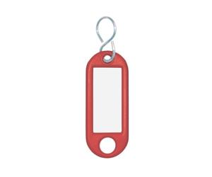 Wedo 262103400, portachiavi in plastica, con anello ed etichetta intercambiabile, 10 pezzi Con gancio a S Rot
