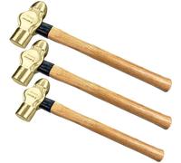 WEDO 3PCS Ball Pein Hammer,0,9 kg+2 libbre+5/2 libbre non-scintilla palla penna martello con manico in legno, bronzo di alluminio, forgiato in pressofusione, resistente alla corrosione, certificato