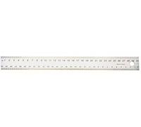 Wedo 525130 righello (in acciaio, con dorso in sughero, 30 cm) argento