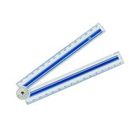 WEDO 52530 - Righello KLAPP, 15-30 cm, con scala ad angolo, trasparente