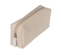 WEDO Astuccio in cotone effetto velluto a coste, astuccio per penne e cancelleria, colore: beige