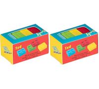WEDO Bricky - Set di 8 gomme da cancellare a forma di mattoncini (rosso, blu, giallo, verde), plastica, senza PVC, ftalati e lattice, circa 2,5 x 2,5 x 1,3 cm