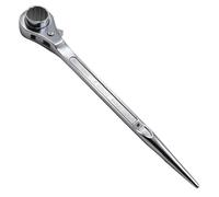 WEDO Chiave a cricchetto per ponteggio Podger (argento), chiave a cricchetto per ponteggi, chiave a cricchetto a sgancio rapido, dimensioni 30 mm, lunghezza 445 mm, acciaio al cromo vanadio