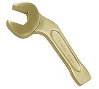 WEDO Chiave a forchetta ad impulsi rinforzato 32mm,Senza Scintille Chiave a percussione,a 45 gradi,alluminio bronzo,lunghezza 190mm,resistente alla corrosione,Certificato BAM e FM, GS