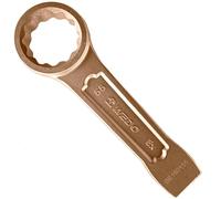 WEDO Chiave piatta non scintillante, 50 mm, chiave ad anello con impugnatura diritta, chiave di sicurezza senza scintille, rame al berillio, non magnetica, per officine meccaniche e officine