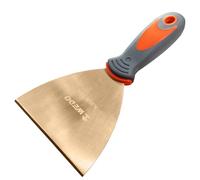WEDO Coltello da stucco senza scintille con lama dritta e manico confortevole, coltello da stucco di sicurezza senza scintille, durevole, rame al berillio, non magnetico,BAM e FM, 150 * 203mm