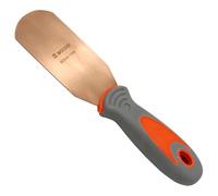 WEDO Coltello per stucco con lama dritta e manico comodo, 30 x 203 mm, senza scintille, strumento di vernice per raschietto di sicurezza, rame al berillio, non magnetico, standard DIN, certificato BAM