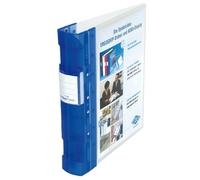 Wedo Ergogrip Ice 05828003, formato A4, 4 anelli, 55 mm, in plastica, colore: blu trasparente