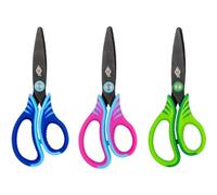 WEDO Gripy Forbici di Precisione 13 cm - Lame in acciaio inox con rivestimento PVD, leggere, resistenti, ergonomiche e antiscivolo - Per scuola, ufficio e lavoretti - Rosa, verde o blu