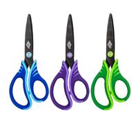 WEDO Gripy Forbici per Lavoretti 17,5 cm - Lame arrotondate in acciaio inox con rivestimento in titanio PVD, ergonomiche e antiscivolo - Ideali per scuola, ufficio e fai da te - Colori assortiti