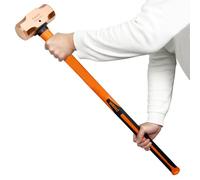 WEDO Martello a mazza da rame (2700 g / 6 lbs),Martello Muratore con Impugnatura,lunghezza 700mm,mazza con manico in gomma fibra di vetro e testa in rame forgiato per lavori di demolizione