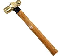 WEDO Martello a sfera con manico in legno, peso testa 230 g, martello da ingegneria, martello da fabbro, testa forgiata in ottone, lunghezza 280 mm