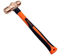 WEDO Martello rotondo da rame 225g(1/2 lb),Martello Penna a Sfera,Vetroresina Palla Pein Hammer,lunghezza 280mm,Martello A Penna Tonda,Martello a palla para strumento hardware martello domestico