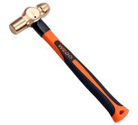 WEDO Martello rotondo da senza scintille,340g,Vetroresina Palla Pein Hammer,berillio rame,lunghezza 280mm,Martello A Penna Tonda,non magnetico,Certificato BAM e FM