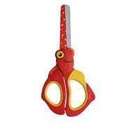 Wedo Nemo 736001 - Forbici per bambini, in acciaio inox, con punta smussata e impugnatura morbida, 13 cm, colore: rosso/giallo