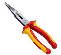 WEDO Pinza a becchi isolati da 15,2 cm, VDE 1000 V, pinza a iniezione a becco lungo, forgiata in acciaio al cromo vanadio e manici antiscivolo a doppio materiale, durezza ganascia HRC58-63