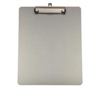 WEDO® Portablocco in metallo A4 in alluminio anodizzato con clip forte, angoli arrotondati e occhiello per appenderlo, colore: antracite