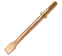 WEDO Punta pneumatica a scalpello pneumatico, scalpello piatto ad aria non scintillante, larghezza della punta 20 mm, lunghezza 175 mm, gambo rotondo da 10 mm, scalpello perforatore, rame berillio,