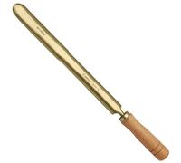 WEDO Raschietto antiscintilla con manico in legno, spatola semicircolare lunga lama lunghezza 300 mm, lunghezza totale 440 mm, punta a lama angolare, bronzo alluminio, resistente alla corrosione,