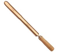 WEDO Raschietto antiscintilla con manico in legno, spatola semicircolare lunga lama lunghezza 300 mm, punta a lama angolare, lunghezza totale 440 mm, rame berillio, non magnetico, certificato BAM & FM