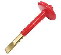 WEDO Scalpello per muratura non scintillante, scalpello piatto, scalpello per mattoni, scalpello da roccia, scalpello per cemento, scalpello per calcestruzzo con protezione per la mano di spessore,