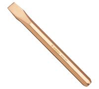 WEDO Scalpello piatto non scintillante, scalpello freddo in rame al berillio, lama 30 mm, scalpello per pavimenti con albero esagonale, lunghezza 300 mm, non magnetico, standard DIN, certificato BAM e