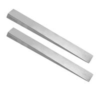 WEDO Set di 2 flange a cuneo in acciaio inox, strumenti per saldatura, flange di diffusione triangolari, antiruggine, resistente alla corrosione, forgiato, 8 x 25 x 150 mm