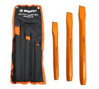 WEDO Set di 3 scalpelli a freddo, set di scalpelli piatti con albero esagonale, 2,5 cm + 7/8 "+ 25/81,3 cm, lunghezza 30,5 cm, 25,4 cm, 20,3 cm, set di scalpelli per muratura con custodia Oxford,