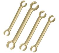 WEDO Set di 4 chiavi a percussione metrice, chiave del freno, estremità gommata, 10 x 12 mm, 14 x 15 mm, 14 x 17 mm, 19 x 22 mm, bronzo in alluminio, resistente alla corrosione, testa a gomito a 15°