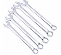 WEDO Set di 5 chiavi combinate con custodia arrotolabile, chiave combinata, design a 12 punti, SAE da 15/16" a 1-1/4", CR-V, resistente alla corrosione, forgiato, superficie liscia lucida, ideale per