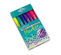 WEDO Set di 6 evidenziatori, cancellabili, nei colori giallo, verde, rosa, viola, blu, turchese