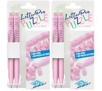 WEDO Set Letter Pen Puzzle, rosa 2 penne con lettere (Confezione da 2)