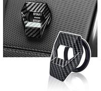 WEDSLK Copertura del Pulsante di Avvio Dell'auto per Jaguar F-Pace F-Type E-Pace I-Pace S Type X761, Pulsante Adesivo Decorativo Anti-Mistouch, Design a Ribalta,C/Carbon Fiber