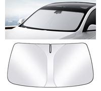 WEDSLK Parasole Auto per Audi Q5L BEFROE - 2017, Ombrello Parasole Pieghevole per Parabrezza Interni Macchina, Schermo Anti-UV per Automobile,B/White
