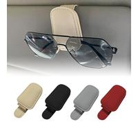 WEDSLK Porta Occhiali Auto per Land Rover Range Rover Sport L494, Clip per Occhiali da Auto in Pelle Pu, per Visiera Auto,Occhiali,Tessera, Biglietto,A-Beige