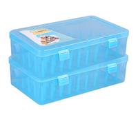 Weduspaty Lo stoccaggio del fiuto in Cotone, Il Filo di Cucito Contiene 42 Bobine 2 pcsistica Filo di Cotone visibile Vuoto per Cuciture da Cucire Bobine Blu Blu
