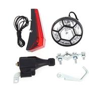 Weduspaty Luci Dinamo della Bici Set Bicycle Fiocella Anteriore LED Posteriore Accessori per Ciclo di Sicurezza di Sicurezza, Set di luci del generatore di Bici