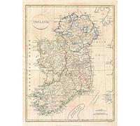 Wee Blue Coo 1799 CLEMENT CRUTTWELL MAP IRELAND VINTAGE POSTER ART PRINT 12x16 inch 30x40cm 2881PY