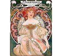 Wee Blue Coo Alphonse Mucha Champenois Old Master Painting Art Print Poster Wall Decor 12X16 Inch Vecchio maestro Pittura Manifesto Parete