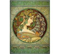 Wee Blue Coo Alphonse Mucha Laurel 1901 Old Master Painting Art Print Poster Wall Decor 12X16 Inch Vecchio maestro Pittura Manifesto Parete