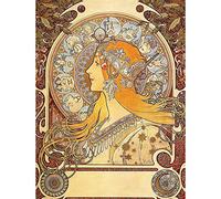Wee Blue Coo Alphonse Mucha Zodiac 1896 - Poster con stampa artistica da parete, 30 x 40 cm