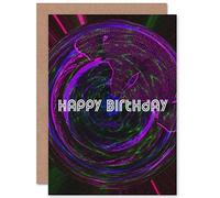 Wee Blue Coo - Biglietto di Auguri con Occhi di Pesce e Scritta Happy Birthday