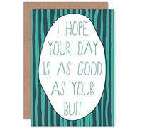 Wee Blue Coo CARD BIRTHDAY CELEBRATION HAPPY CHEEKY BUTT GAG PRESENT GIFT