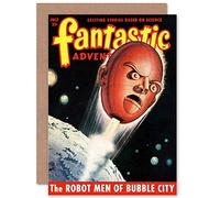 Wee Blue Coo CARD GREETING SCI-FI MAGAZINE FANTASTIC ADVENTURE COVER GIFT