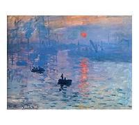 Wee Blue Coo Claude Monet Impression Sunrise Old Master Painting Art Print Poster Wall Decor 12X16 Inch Alba Vecchio maestro Pittura Manifesto Parete