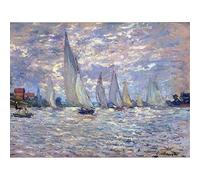 Wee Blue Coo Claude Monet Les Barques Old Master Painting Art Print Poster Wall Decor 12X16 Inch