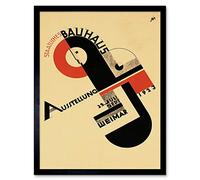 Wee Blue Coo Exhibition Bauhaus Weimar Germany Art Print Framed Poster Wall Decor 12x16 inch Esposizione Germania Manifesto Parete